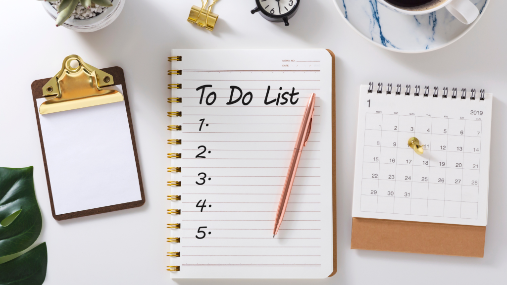 create your to do list to plan your week in advance
